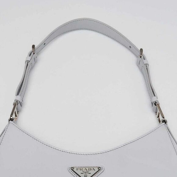 Prada Light Blue Brushed Leather Cleo Hobo Bag - Picture 8 of 11